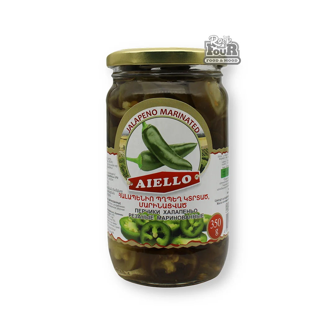Պղպեղ հալապենիո «AIELLO» կտրատած, մարինացված 350գ